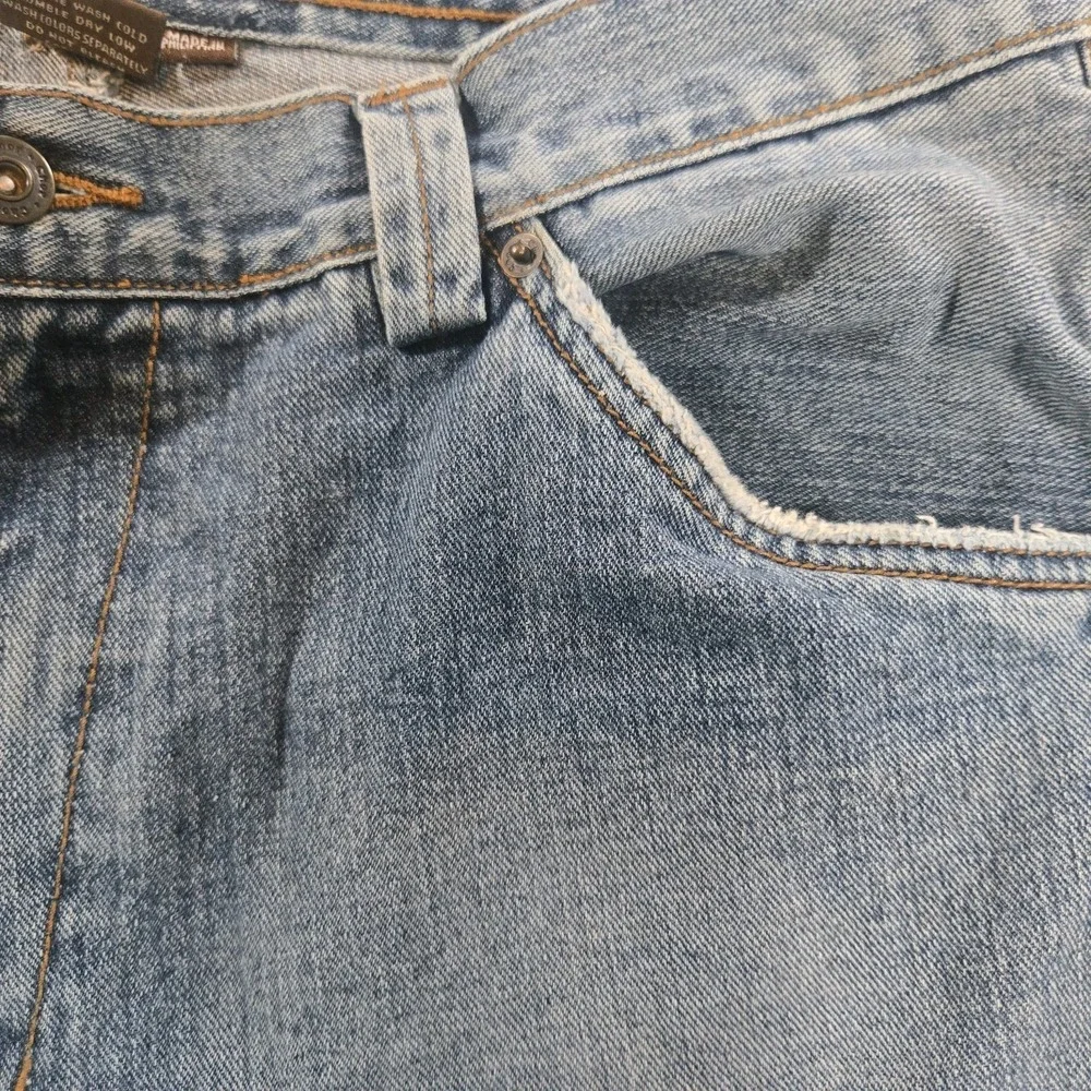 Chor Men's Light Wash Jeans Size 36x32 Straight Leg Distressed Pocket Denim